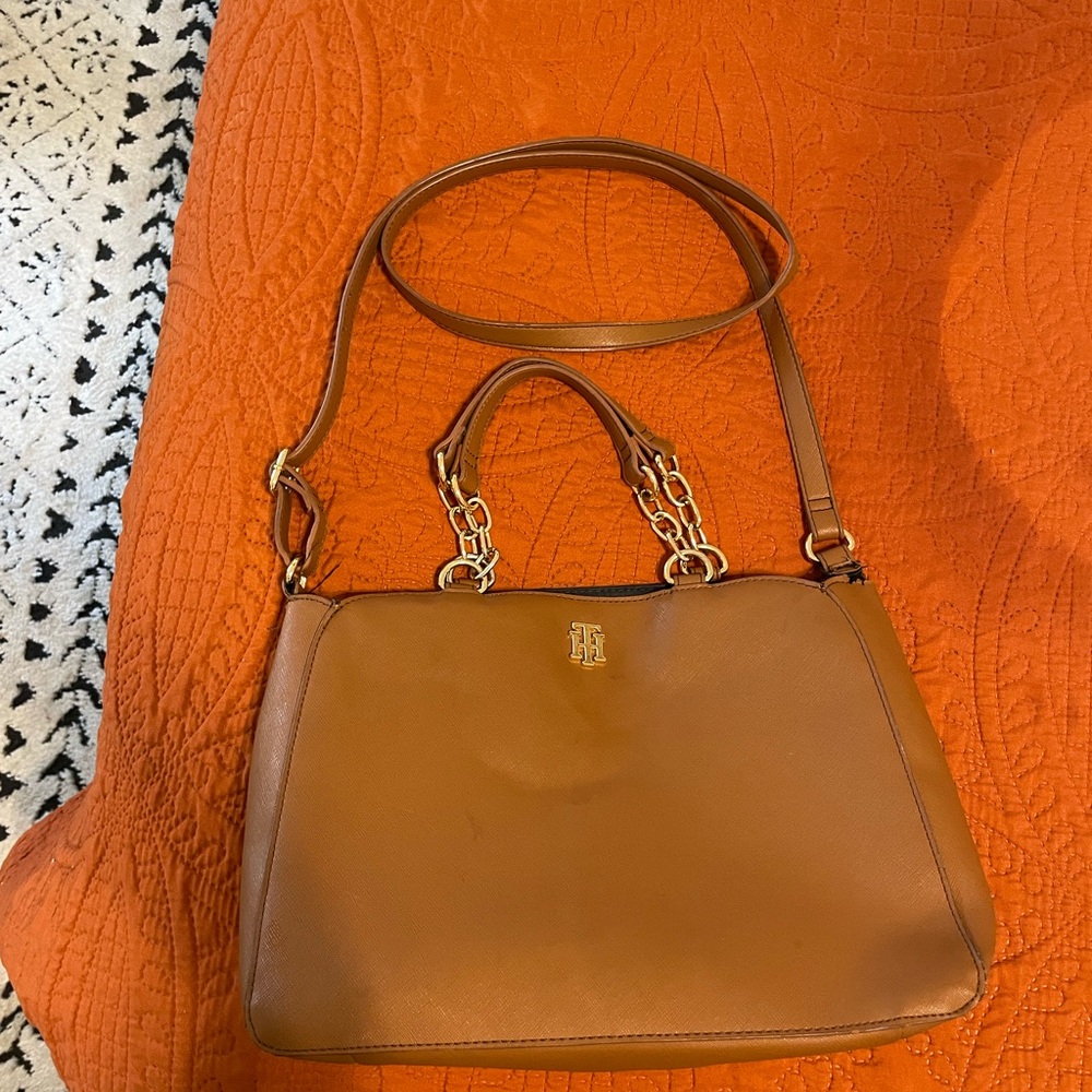 Tommy Hilfiger Brown Leather Handbag